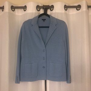 Baby blue Talbots 3-button cardigan